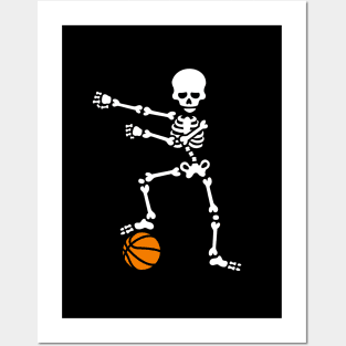 Basketball the floss dance flossing skeleton Posters and Art